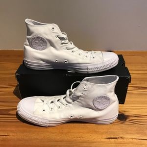 Mens Converse, All White, High Top 11.5 Sneakers!
